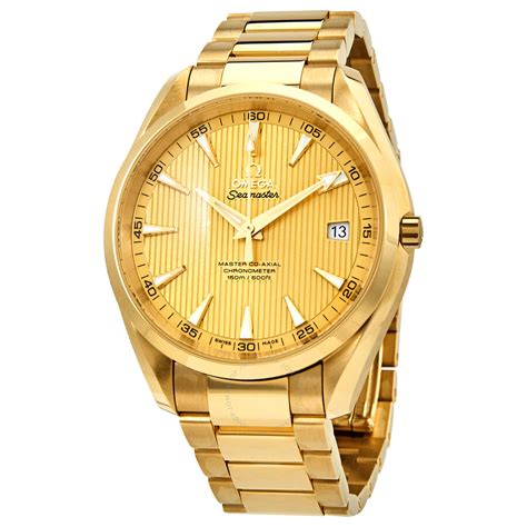 omega goldtone watch w slide out face|omega men's gold watch.